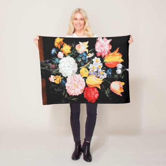 Blume im Glass Vessel, Jan Brueghel, der Jüngere Fleecedecke (Beispiel)