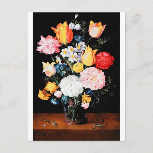 Blume im Glass Vessel, Jan Brueghel, der Jüngere Postkarte (Vorderseite)