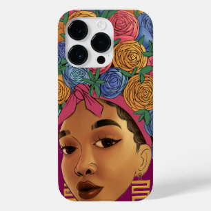 Blume im Haar Afroamerikanisches Mädchen Case-Mate iPhone 14 Pro Hülle