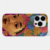 Blume im Haar Afroamerikanisches Mädchen Case-Mate iPhone Hülle (Rückseite (Horizontal))