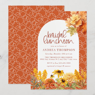 Blume im Herbst   Bridal Luncheon Einladung