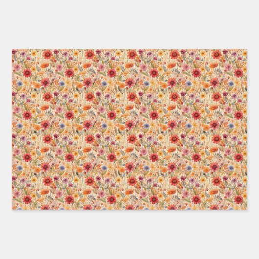 Blume im Herbst Geschenkpapier Set (Vorderseite 2)