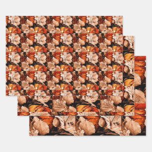Blume im Herbst Geschenkpapier Set