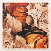 Blume im Herbst Glasuntersetzer (Vorderseite)
