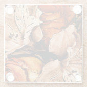 Blume im Herbst Glasuntersetzer (Rückseite)