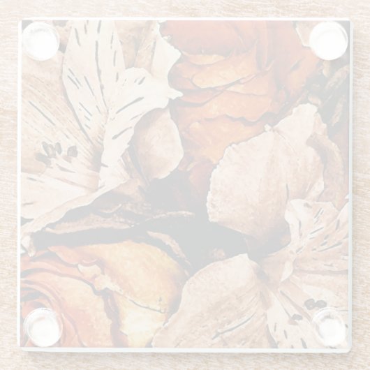 Blume im Herbst Glasuntersetzer (Rückseite)