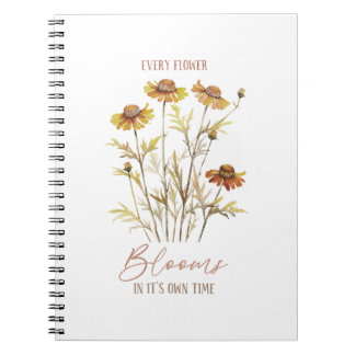 Blume im Herbst | Jede Blume blüht in ihrer eigene Notizblock