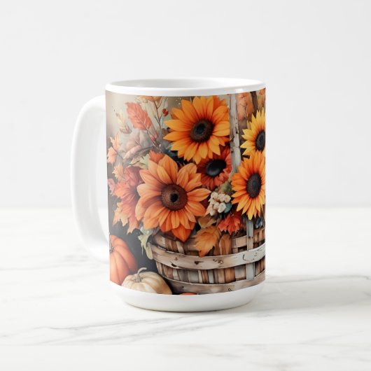 Blume im Herbst Kaffeetasse (Vorderseite Links)