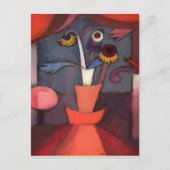 Blume im Herbst, Kubismus und Surrealismus Postkarte (Vorderseite)