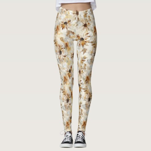 Blume im Herbst Leggings (Vorderseite)