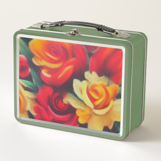 Blume im Herbst Metall Brotdose (Vorderseite)