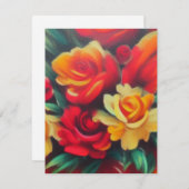 Blume im Herbst Mitteilungskarte (Vorne/Hinten)