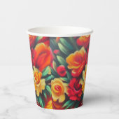 Blume im Herbst Pappbecher (Rückseite)