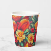 Blume im Herbst Pappbecher (Vorderseite)