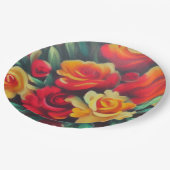 Blume im Herbst Pappteller (Schrägansicht)