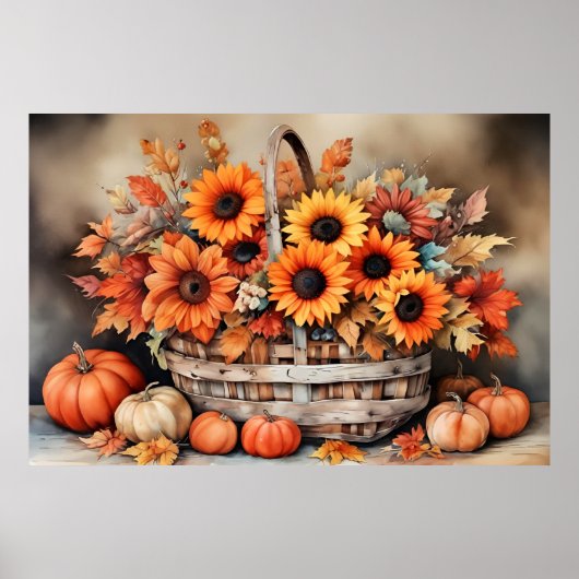 Blume im Herbst Poster (Vorne)