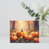 Blume im Herbst Postkarte (Stehend Vorderseite)