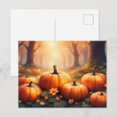 Blume im Herbst Postkarte (Vorne/Hinten)