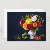 Blume im Herbst Postkarte (Vorne/Hinten)