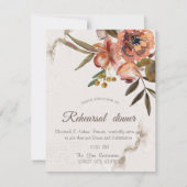 Blume im Herbst Probe Abendessen Einladung (Vorderseite)