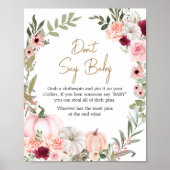 Blume im Herbst Pumpkin Baby Dusche Sage nicht Bab Poster (Vorne)