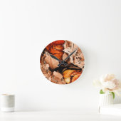 Blume im Herbst Runde Wanduhr (Zuhause)