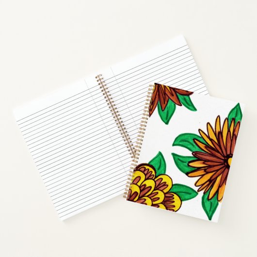 Blume im Herbst SpiralNotebook Notizblock (Innenseite)