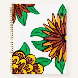 Blume im Herbst SpiralNotebook Notizblock