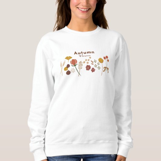 Blume im Herbst Sweatshirt (Vorderseite)