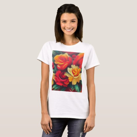 Blume im Herbst T-Shirt (Vorne ganz)