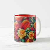 Blume im Herbst Zweifarbige Tasse (VorderseiteRechts)
