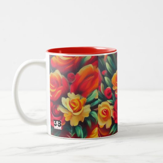Blume im Herbst Zweifarbige Tasse (Links)
