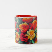 Blume im Herbst Zweifarbige Tasse (Mittel)