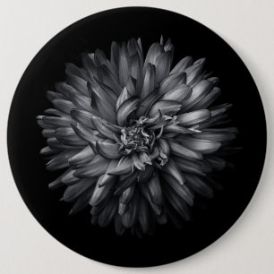 Blume im Hintergrund in Schwarz und Weiß 20 Button