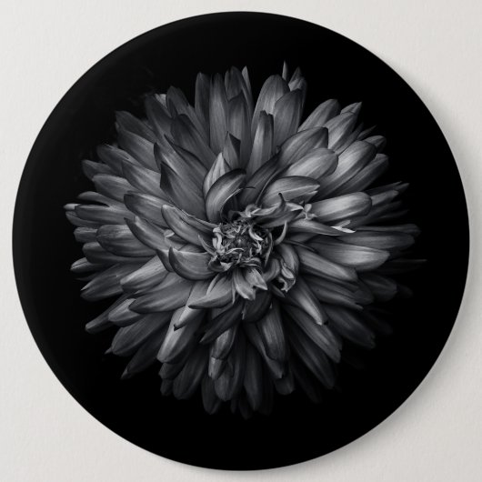 Blume im Hintergrund in Schwarz und Weiß 20 Button (Vorderseite)