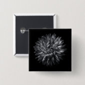 Blume im Hintergrund in Schwarz und Weiß 20 Button (Vorne & Hinten)