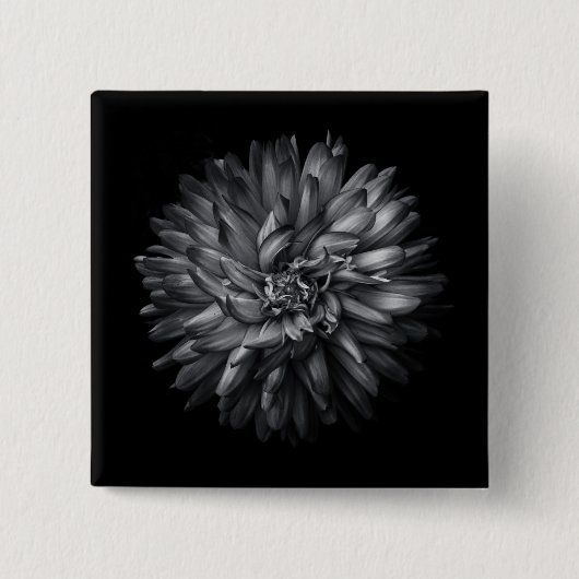 Blume im Hintergrund in Schwarz und Weiß 20 Button (Vorderseite)