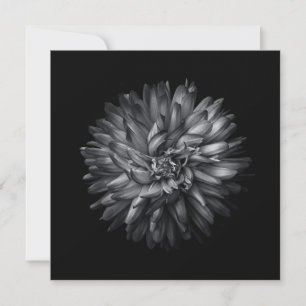 Blume im Hintergrund in Schwarz und Weiß 20 Dankeskarte