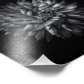 Blume im Hintergrund in Schwarz und Weiß 20 Fotodruck (Ecke)