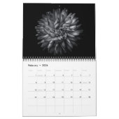 Blume im Hintergrund in Schwarz und Weiß 20 Kalender (Feb 2026)