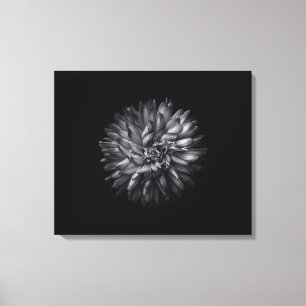 Blume im Hintergrund in Schwarz und Weiß 20 Leinwanddruck