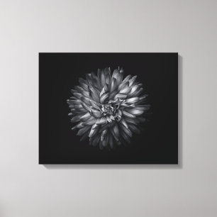 Blume im Hintergrund in Schwarz und Weiß 20 Leinwanddruck