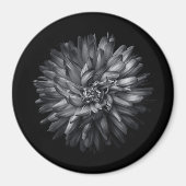 Blume im Hintergrund in Schwarz und Weiß 20 Magnet (Vorne)