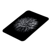 Blume im Hintergrund in Schwarz und Weiß 20 Magnet (Linke Seite)