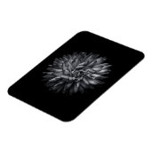 Blume im Hintergrund in Schwarz und Weiß 20 Magnet (Linke Seite)