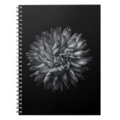 Blume im Hintergrund in Schwarz und Weiß 20 Notizblock (Vorderseite)