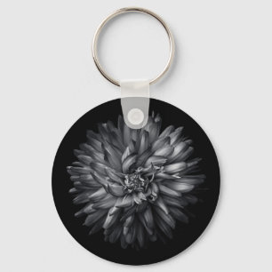 Blume im Hintergrund in Schwarz und Weiß 20 Schlüsselanhänger