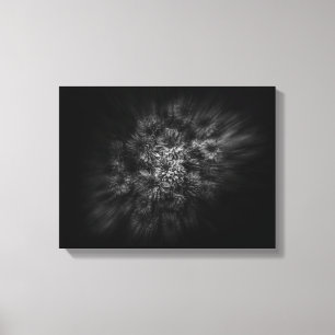 Blume im Hintergrund in Schwarz und Weiß 29 Flow Leinwanddruck