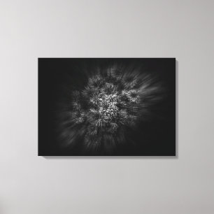Blume im Hintergrund in Schwarz und Weiß 29 Flow Leinwanddruck