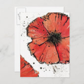 Blume im Hintergrund Postkarte (Vorne/Hinten)